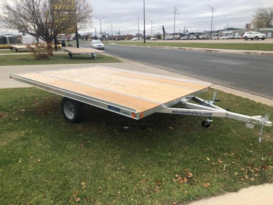 Trailer World Mission Aluminum 8.5x12 Open Snow Tilt