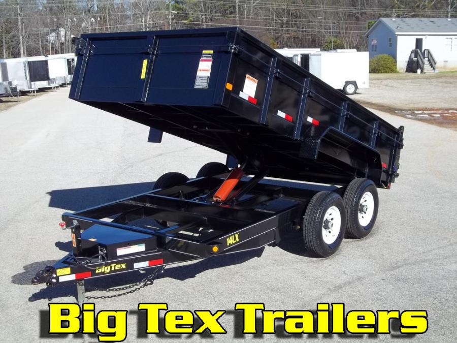Trailer World NEW! Big Tex 14LX 14' Dump Trailer w/ HYDRAULIC JACK, Rollover Tarp, Combogate