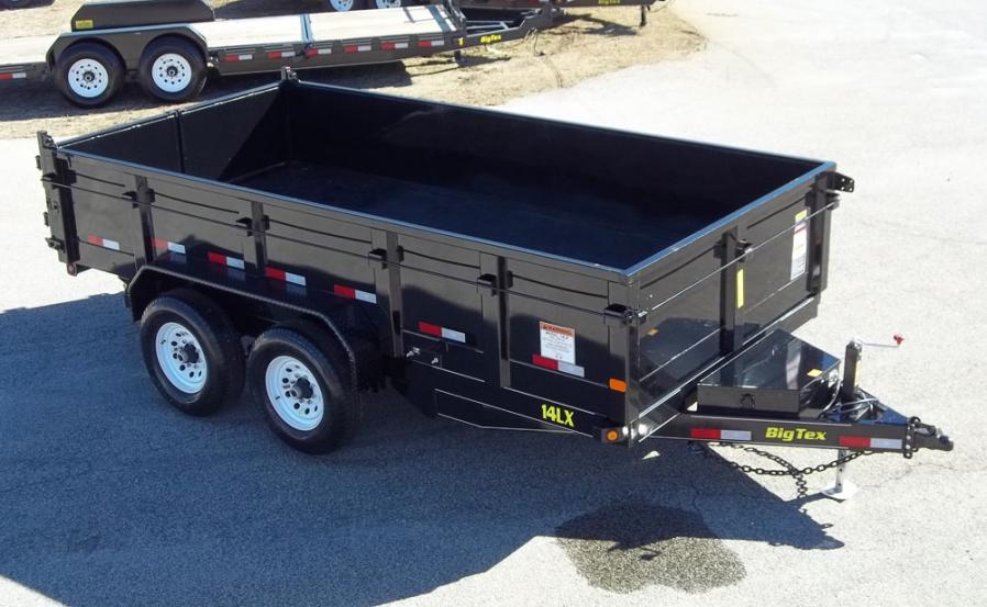 Trailer World NEW! Big Tex 14LX 14' Dump Trailer w/ HYDRAULIC JACK, Rollover Tarp, Combogate