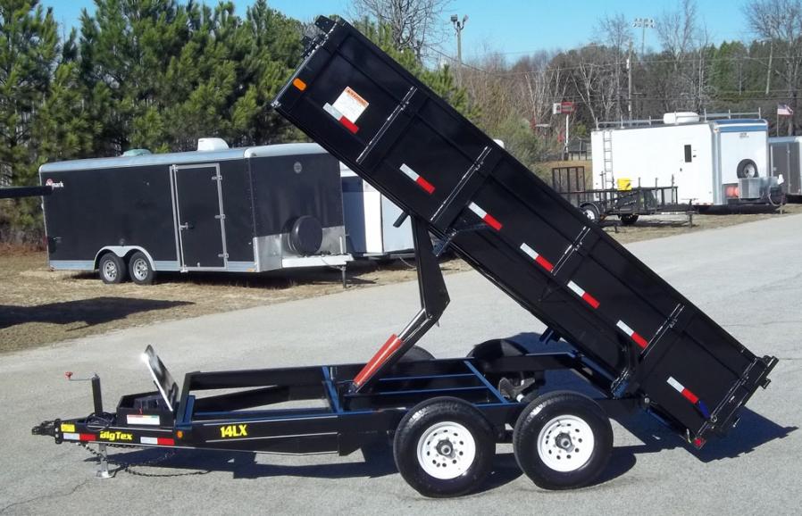 Trailer World NEW! Big Tex 14LX 14' Dump Trailer w/ HYDRAULIC JACK, Rollover Tarp, Combogate